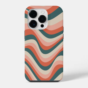 Retro Wavy Colourful Stripe Groovy Pattern iPhone 14 Pro Case