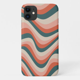 Retro Wavy Colourful Stripe Pattern iPhone 11 Case