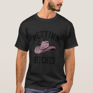 Retro Wavy Getting Hitched Getting Rowdy Bachelore T-Shirt