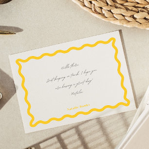 Retro Wavy Personalised Stationery Card