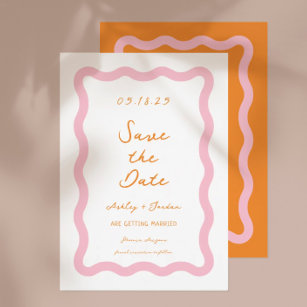 Pink Save the Date -  UK