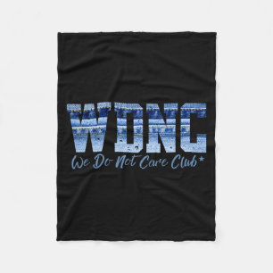 Retro Wdnc Club _ We Do Not Care, Denim Jeans Styl Fleece Blanket