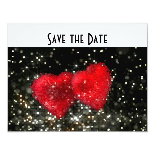Retro Wedding Hearts Glitter / House-of-Grosch Card