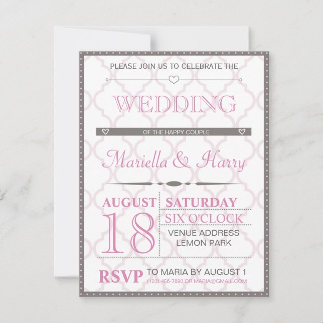 Retro Wedding Invitation (Front)