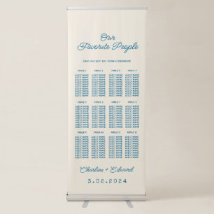 Retro Wedding Seating Retractable Banner