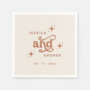 Retro Wedding, Terracotta Boho Napkin