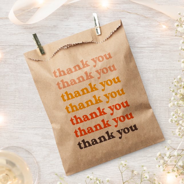 Retro Wedding Welcome Bridal Shower Thank You Favour Bags (Clipped)