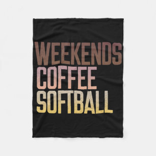 Retro Weekends Coffee And Softll Funny Softll Mama Fleece Blanket