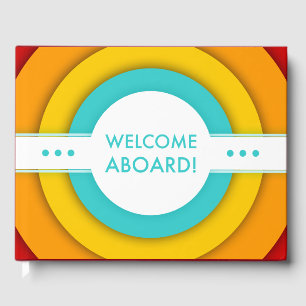retro welcome aboard guest book