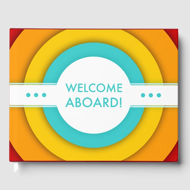 retro welcome aboard guest book (Front)