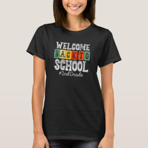 Retro Welcome Back To School 2nd Grade Teacher Stu T-Shirt