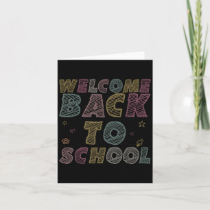 Retro Welcome Back To School Design Tee For Teache Card
