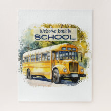 Retro Welcome Back To School Jigsaw Puzzle