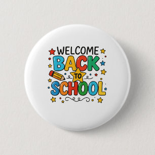 Retro Welcome Back To School Teacher Appreciation  6 Cm Round Badge
