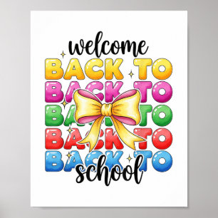 Retro Welcome Back To School Teacher Appreciation Poster