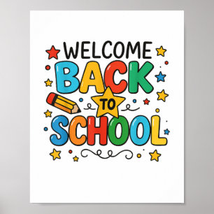 Retro Welcome Back To School Teacher Appreciation Poster