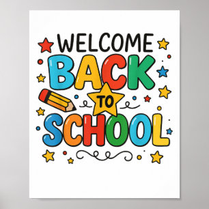 Retro Welcome Back To School Teacher Appreciation Poster