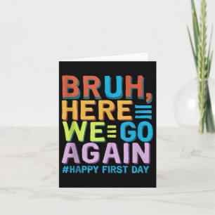 Retro Welcome Back To School Teacher Boys Girls Ta Card