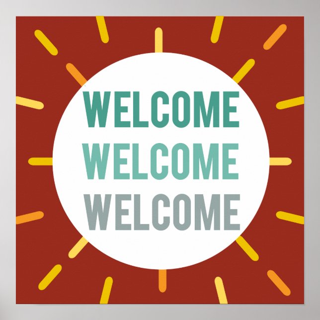 Retro Welcome Event/Church Sign (Front)