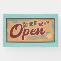 Retro Welcome Sign Open for Business