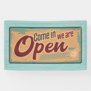 Retro Welcome Sign Open for Business