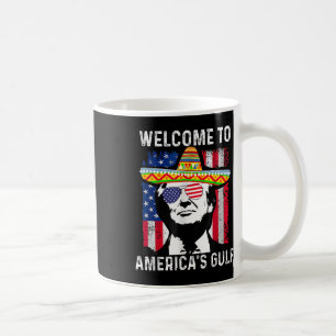 Retro Welcome To America's Gulf Funny Trump Mexico Coffee Mug
