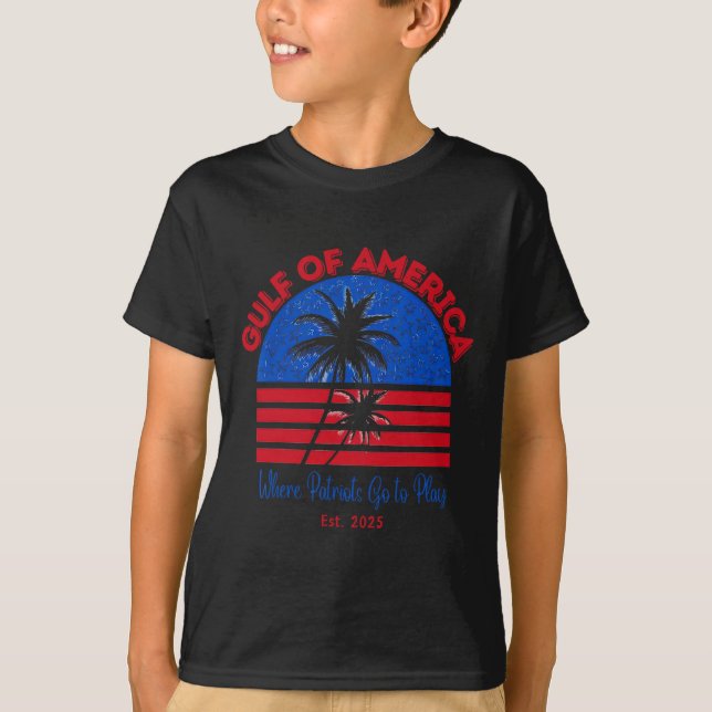 Retro Welcome To America's Gulf Trump Mexico Ameri T-Shirt (Front)