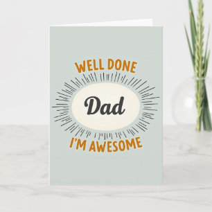 Retro Well Done Dad Card
