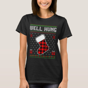 Retro Well Hung Ugly Christmas Sweater Couples Mat