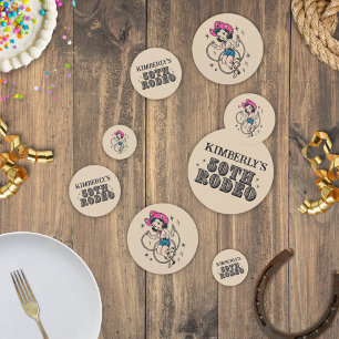 Retro Western 50th Rodeo Birthday Confetti