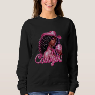 Retro Western Black Cowgirl African American Women Sweatshirt