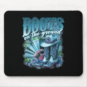 Retro Western Cowgirl Cowboy Linedance Boots On Da Mouse Mat