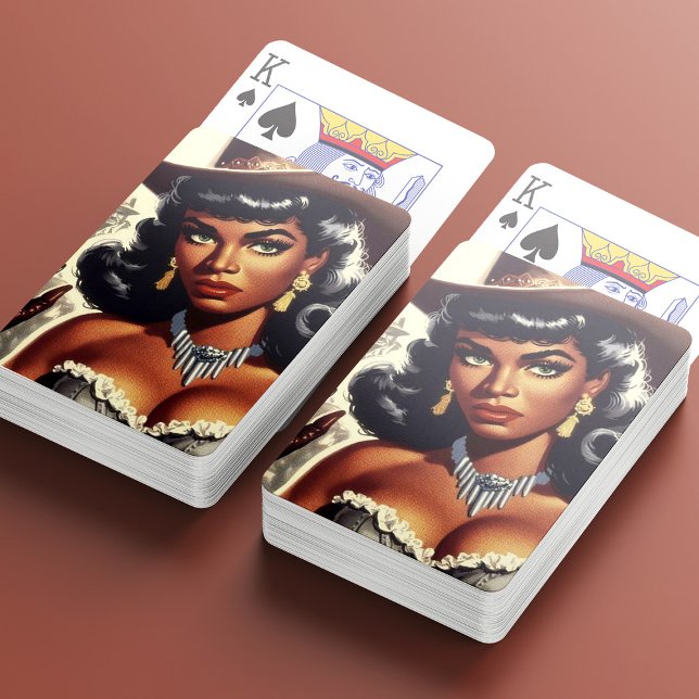 Retro Western Girl Playing Cards (Creator Uploaded)