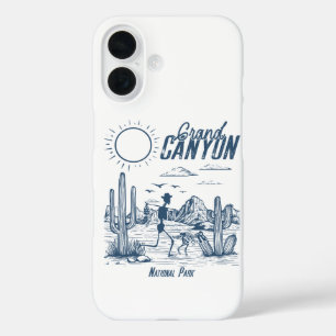 Retro Western Grand Canyon National Park Valley iPhone 16 Case
