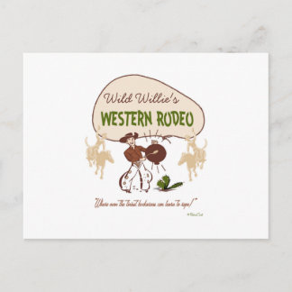 Retro 'Western Rodeo' Postcard