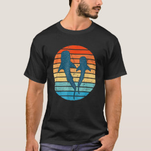 Retro Whale Shark Vintage Sunset T-Shirt
