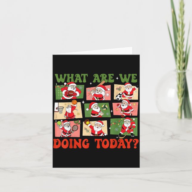 Retro What Are We Doing Today Santa Pe Teacher Tea Card (Front)