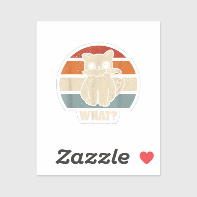 Retro What Cat Knife Meow Kitty Funny Cats Mum And (Sheet)