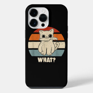 Retro What Cat Knife Meow Kitty Funny Cats Mum And iPhone 14 Pro Max Case