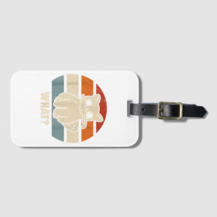 Retro What Cat Knife Meow Kitty Funny Cats Mum And Luggage Tag