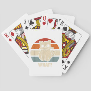 Retro What Cat Knife Meow Kitty Funny Cats Mum And Playing Cards