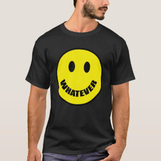 Retro Whatever Happy Smiling Face Peace  Hippie Gi T-Shirt