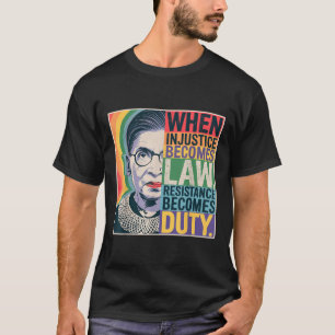 Retro When Injustice Becomes Law Resistance Become T-Shirt