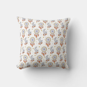 Retro Whimsical Mandala Boho Pattern Cushion