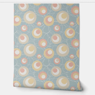 Retro Whimsy Pastel Leopard Spots and Circles Wallpaper
