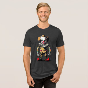 Retro Whimsy: Skeleton Clown Tri-Blend Tee