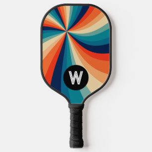 Retro Whirlwind Colourful Pickleball Paddle
