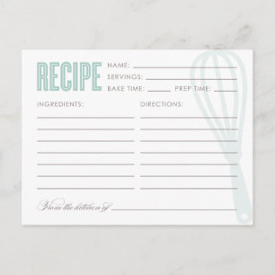 RETRO WHISK   RECIPE CARDS