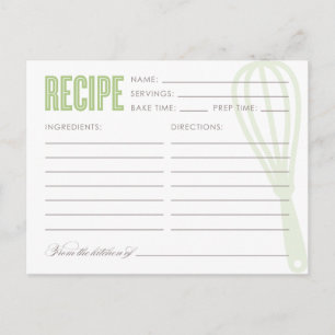 RETRO WHISK RECIPE CARDS