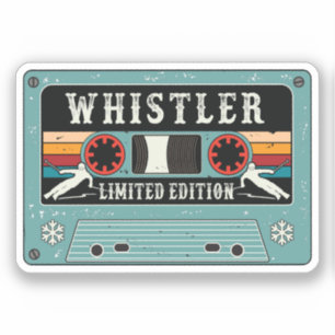 Retro Whistler Ski Sticker